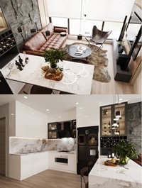 Kitchen Livingroom Scene By Huong Nguyen