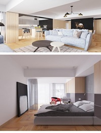 3D Interior Apartment Scene By HuynhNgocHieu