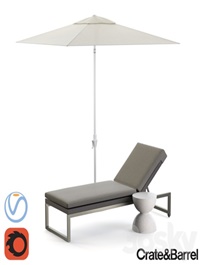 Dune Chaise Lounge with Sunbrella
