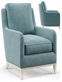 Madison Coastal Diamond Teal Milk Paint Armchair