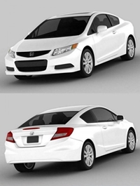 Honda Civic Coupe 2012 3D Model