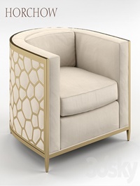 Golden Curved Chair Horchow