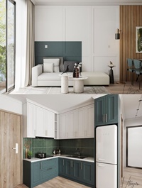Interior,Apartment ,Scene, Sketchup, by, Nguyen, Van ,Tuyen