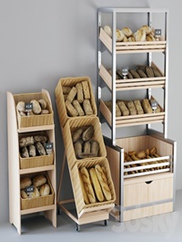 Shelvings with bread