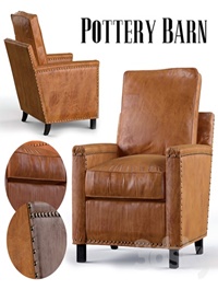 Tyler, Leather ,Armchair, Pottery ,Barn