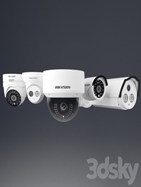A set of security cameras Hikvision