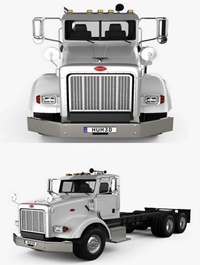Peterbilt 357 DayCab Chassis Truck 2006 3D Model