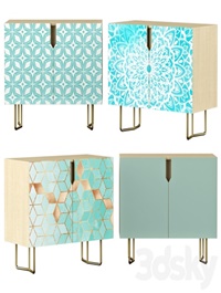 Nightstand set 02 Blue art