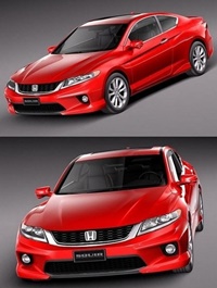 Honda Accord Coupe 2013 3d Model