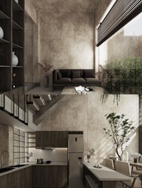 Interior Kitchen Livingroom Scene By Phu Nguyen