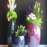 Pots with flowers