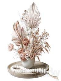 Bouquet of dried flowers with chrysanthemums 34