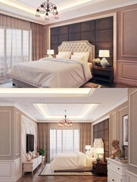Modern, Bedroom ,Interior ,Scene ,45