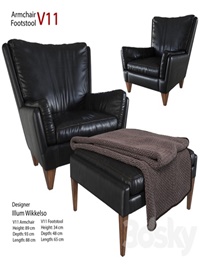 Armchair Footstool V11 Illum Wikkelso