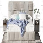 Modern fabric double bed 11596980
