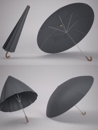 Rigged and wired Umbrella