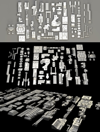 Greeble and sci fi pieces 3D model
