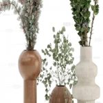 Modern ceramic vase potted plants