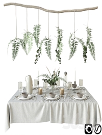 Tableware, with ,fern