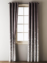 Floral Embroidered velvet Eyelet curtain 07