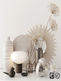 Set with heracleum