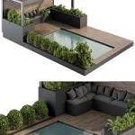 Backyard and Landscape Furniture with Pool 03