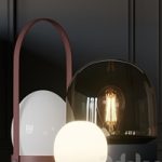 Carrie, Stone and Mini Glo-Ball T Table Lamps