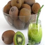 Kiwi in a bowl and fresh