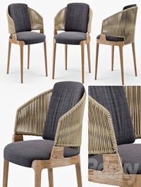 Potocco Velis hand weaved armchair