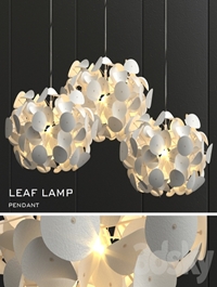 Leaf white pendant