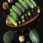 Cucumbers, chestnuts and avocados