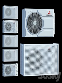 Mitsubishi air conditioner + a set of decorative boxes