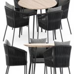 Porto Dining Chair by burkedecor and Agave table by ethimo