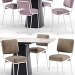 Sixty chair and Hey Gio extending table – connubia calligaris