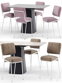 Sixty chair and Hey Gio extending table - connubia calligaris
