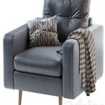 Deans Chair Leather Blue