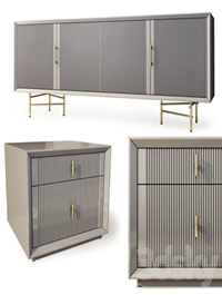 Chest of drawers and bedside table Astoria. Nightstand, sideboard by Enza Home