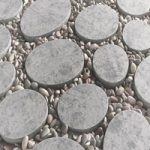 Tile square oval pebble n1 / Square oval slabs with pebbles