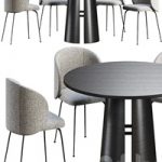 Dining table Teulat Cep + chair La Forma Minna
