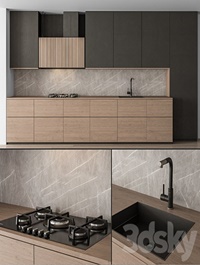 Kitchen Modern - Black and Wood 76