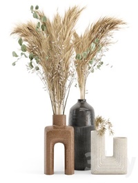 Dry plants 19 - Dried Plantset Pampas with Concrete vase