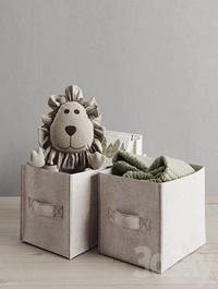 Restoration Hardware Felt Storage Bin