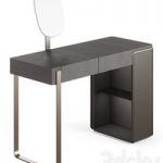 Fendi Icon Lady Desk with Mirror (Charcoal Fiddleback Sycamore)