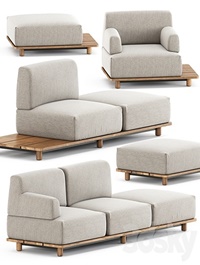 Palco sofa module set 1 by Kristalia