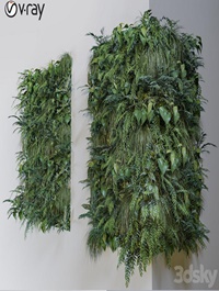 Green Wall Corner – 3D Model