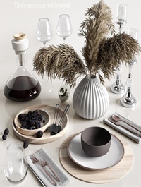 Table Settings With Reed – 3D Model