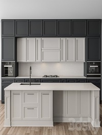 Kitchen NeoClassic - Navy Blue and White Set 65