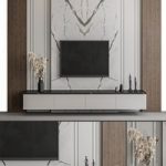 TV Wall Stone and Wood – Set 57