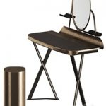 Cattelan Italia Cocoon Trousse Leather Desk and Pancho Stool