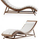 Wooden chaise lounge